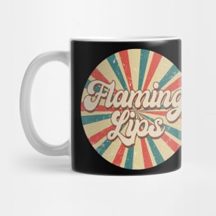 Circle Design Flaming Proud Name Birthday 70s 80s 90s Styles Mug